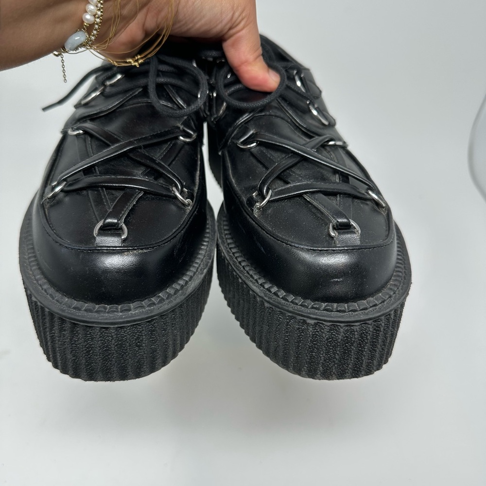 Killstar Hexellent Creepers Gothic Pentagram Mismatch Platform Black Punk SZ 10 - Picture 11 of 16